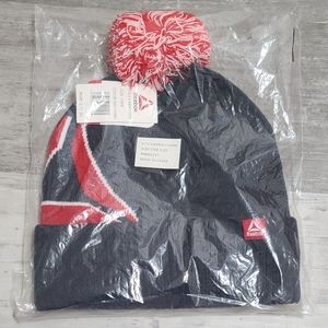 NWT Reebok Beanies with Pom-Poms